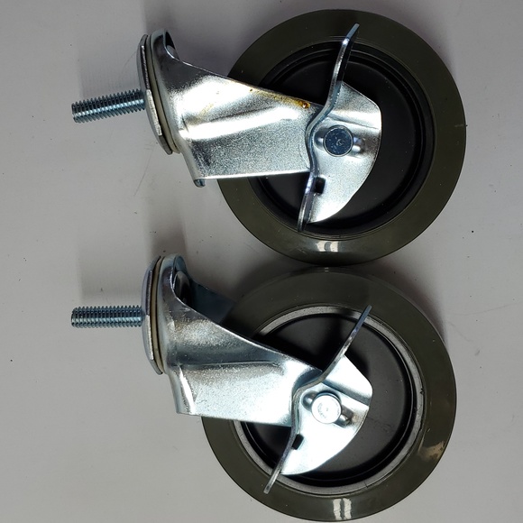 HDX 4 in 4-Piece Swivel Casters with Bumpers - Picture 2 of 6